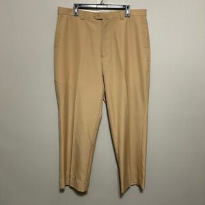 Falcone Mens‎ Dress Pants 44L 38W Gold Tan Luxury Classic Fit NWT MSRP $499